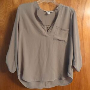 Forever 21 Beige V-Neck Blouse